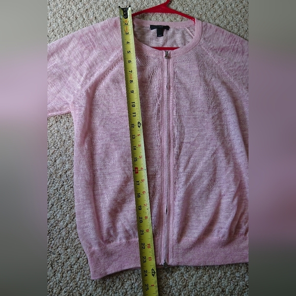 J. Crew Light Pink Zip-Up Cardigan size S - Picture 8 of 10